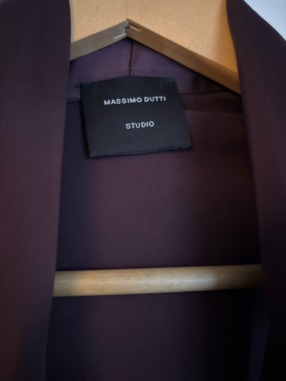 Massimo Dutti Studio Aubergine Long Satin Slit Dress and Cape Set, Size M - Picture 3 of 3